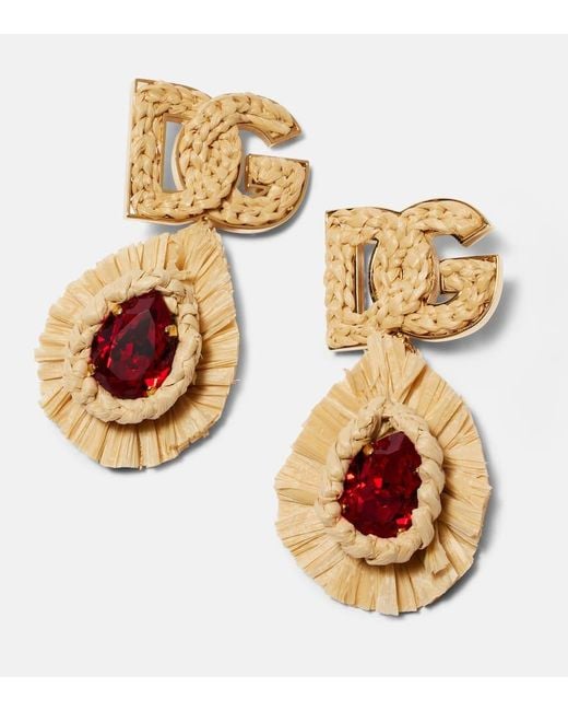 Dolce & Gabbana Metallic Clip-Ohrringe Dg Mit Kristallen