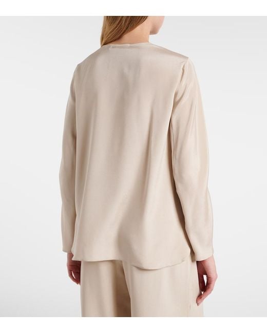 Max Mara Natural Mitico Silk-Blend Blouse