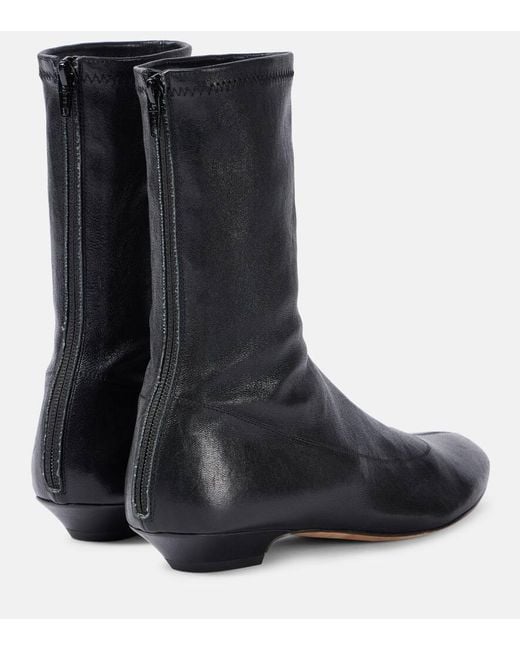 Khaite Black Apollo Flat Ankle Boot