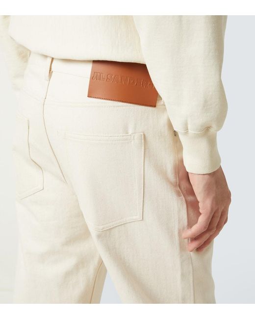 Jil Sander Natural Mid-Rise Straight Jeans for men