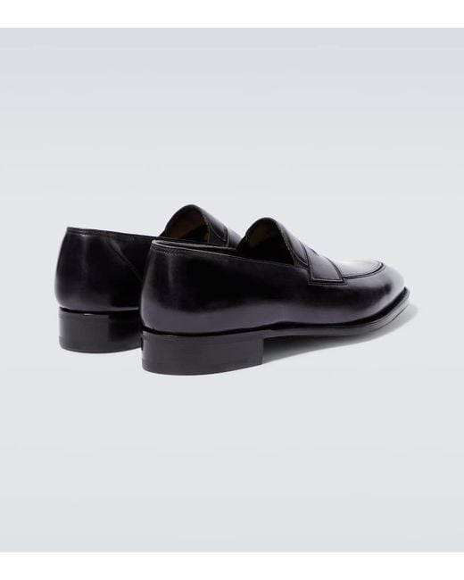 John Lobb Loafers Montgomery Aus Leder in Black für Herren