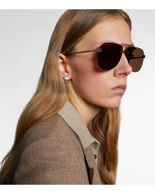 Fendi Brown Sky Aviator Sunglasses