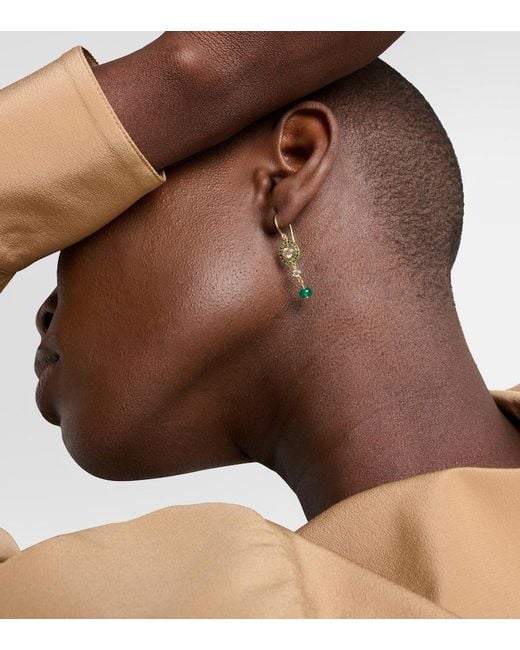 Ileana Makri White Orbit 18Kt Drop Earrings With Gemstones