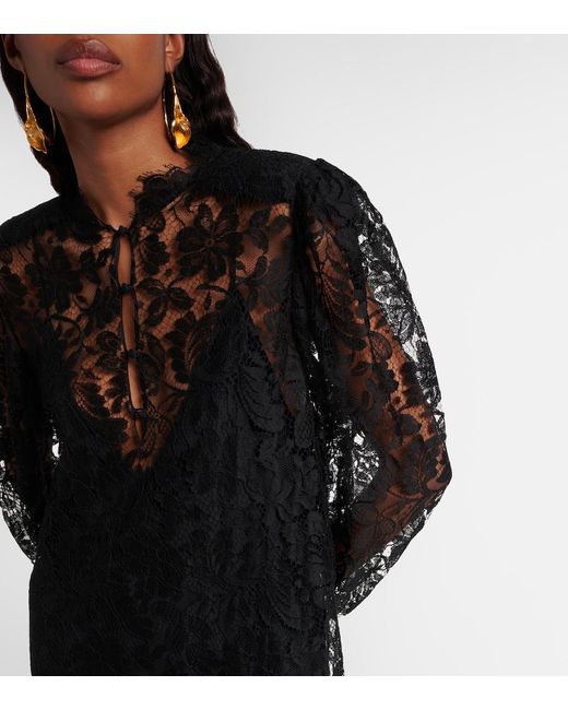 Chloé Black Floral Lace Minidress