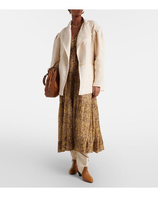 Isabel Marant Natural Uadie Padded Cotton Jacket