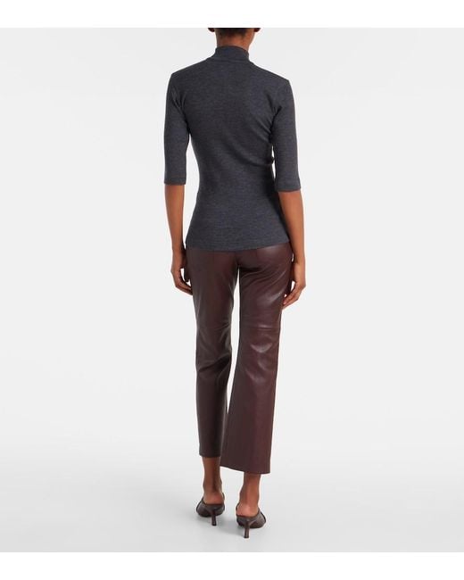 Brunello Cucinelli Black Wool Zip-Up Sweater