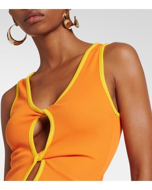 Christopher Esber Orange Open Twist Maxi Dress