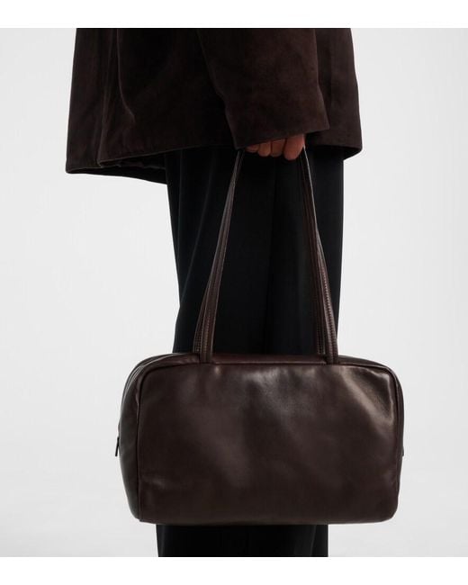 The Row Black Astra Leather Tote Bag