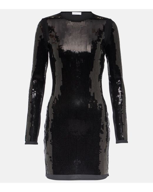 Rabanne Black Sequined Minidress