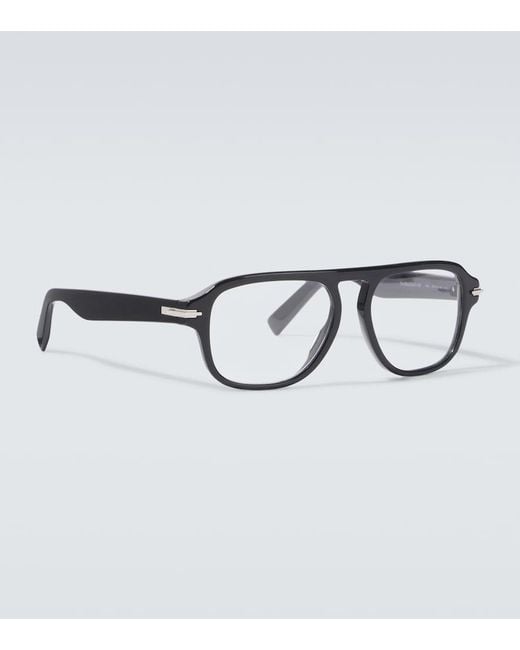 Dior Brown Diorblacksuito A3I Flat-Top Glasses for men