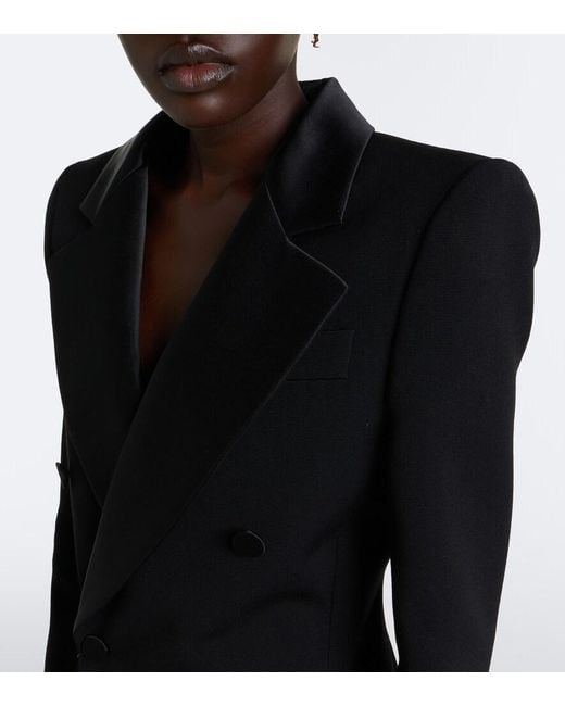 Saint Laurent Black Wool Blazer Dress