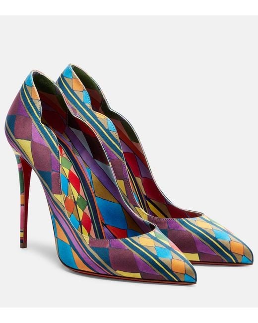 Christian Louboutin Blue Hot Chick Satin Pumps