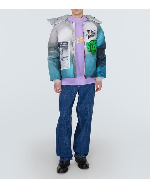 ERL Blue Printed Puffer Jacket for men