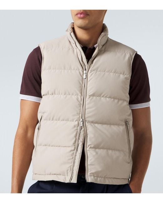Eleventy Natural Down Vest for men