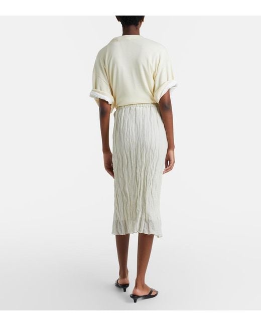 Rohe Natural Cotton-Blend Midi Skirt
