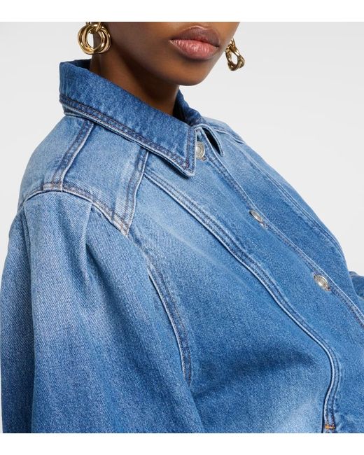 Isabel Marant Blue Cropped-Jeansjacke Valette