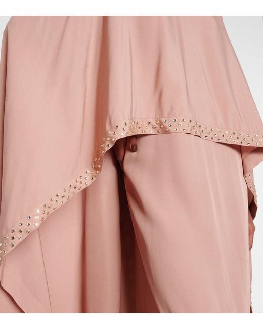 Abito Lungo Con Mantella di Stella McCartney in Pink