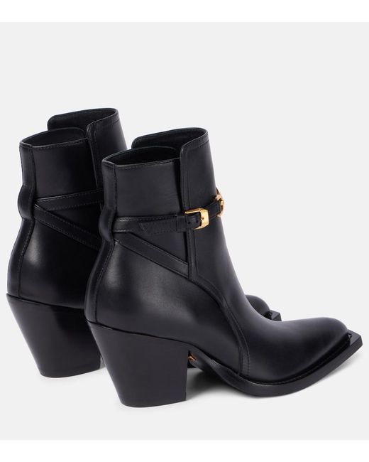 Versace Black Medusa '95 Leather Ankle Boots