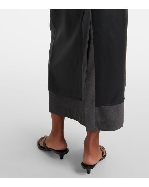 Rohe Black Wool Pencil Skirt