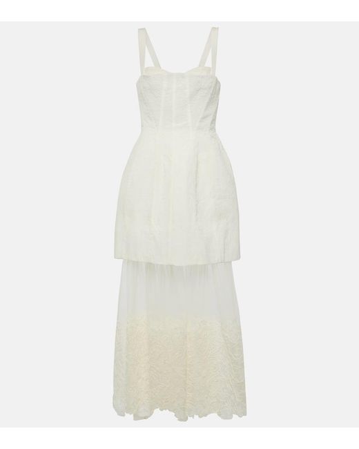 Jonathan Simkhai White Callan Lace-trimmed Maxi Dress