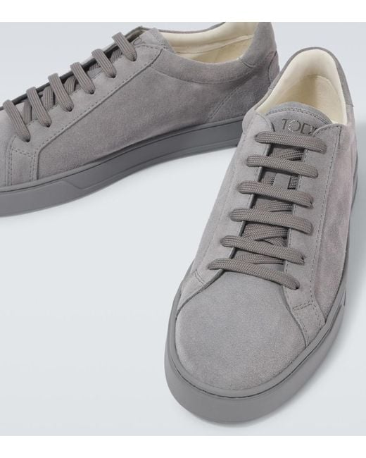 Tod's Gray Suede Sneakers for men