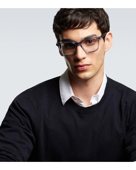 Dior Blue Dioribbono S1I Square Glasses for men