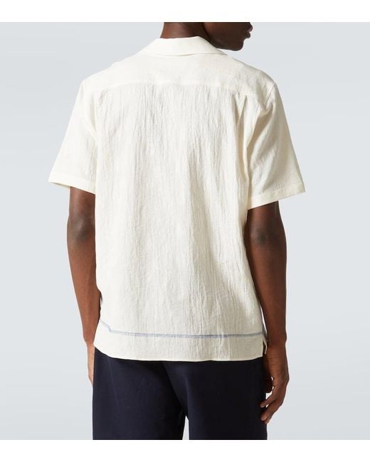 Camicia Bowling Maitan di Orlebar Brown in White da Uomo