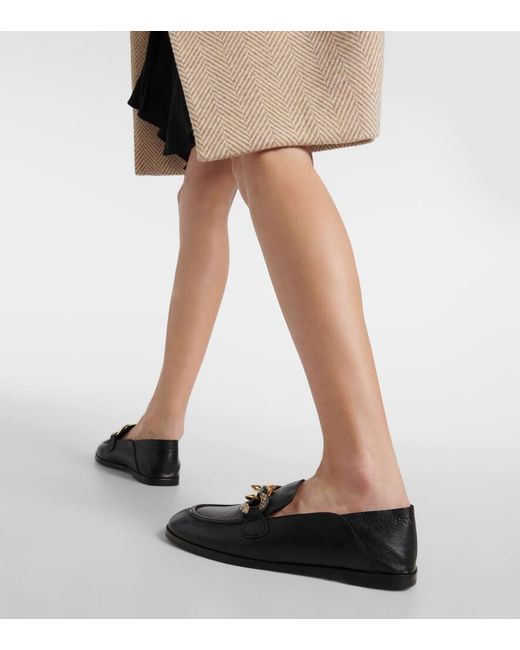Mocassini Chain Line di See By Chloé in Black