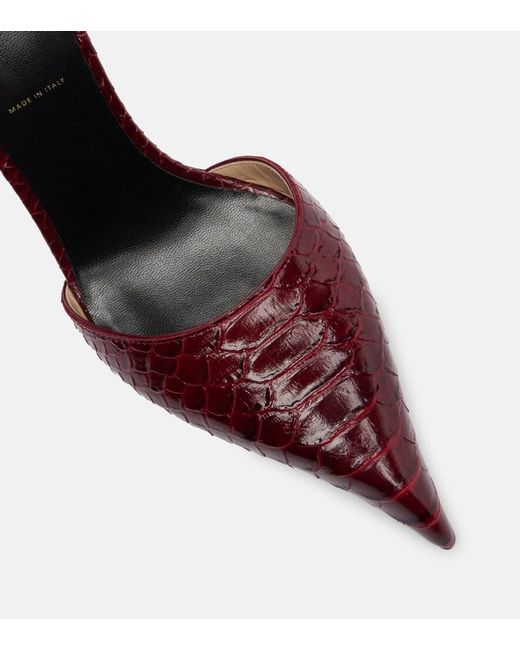Tom Ford Red Python-Effect Leather Pumps