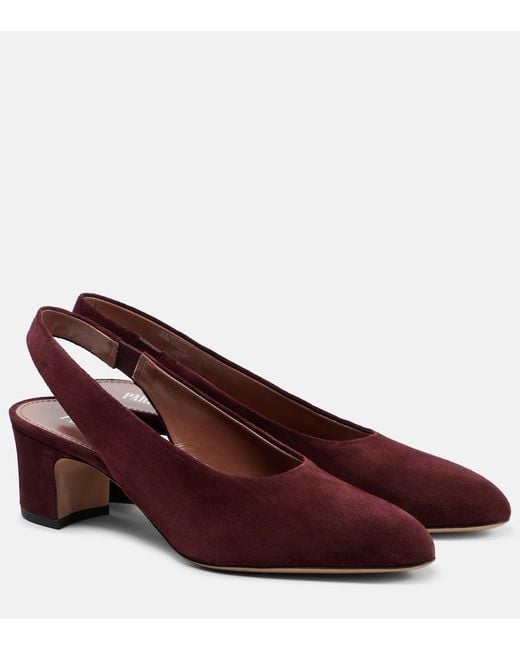 Paris Texas Red Lavinia 50 Suede Slingback Pumps