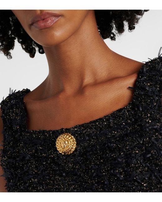Balmain Black Lurex Tweed Top