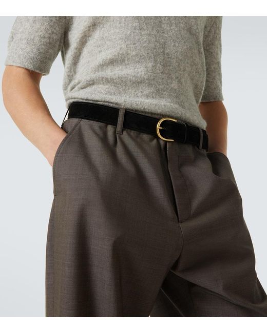 George Cleverley Guertel Aus Veloursleder in Black für Herren