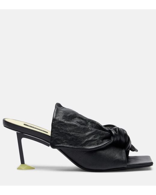 Givenchy Black Boudoir Bow Leather Mules