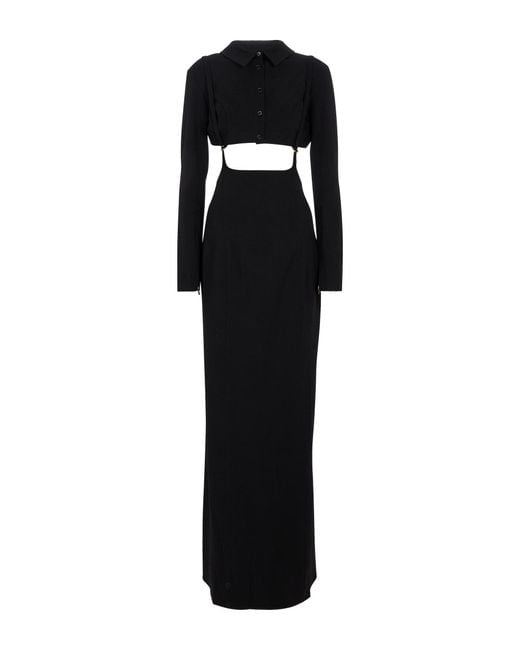 Jacquemus Synthetic La Robe Draio Knit Maxi Dress in Black | Lyst