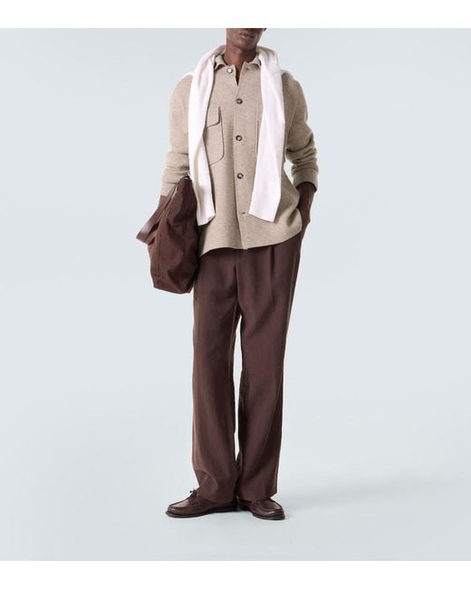 Allude Natural Wool And Cashmere Overshirt for men
