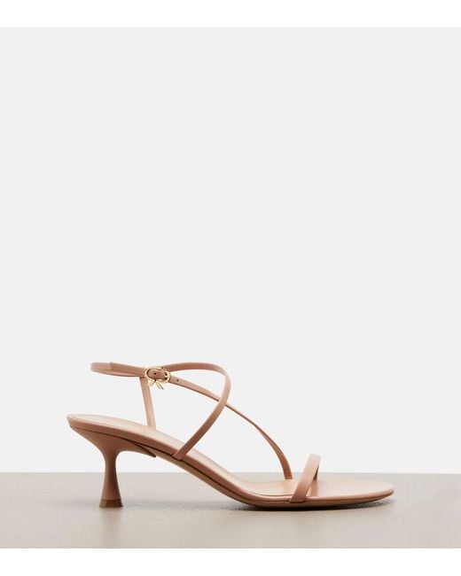 Gianvito Rossi Pink Ascent Leather Sandals