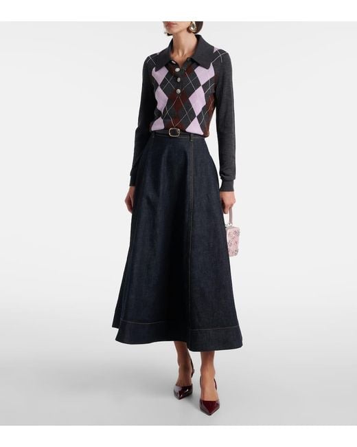 Self-Portrait Blue Jeansrock