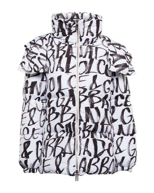 Donna Giacche da Giacche Dolce & Gabbana Piumino in nylon con stampa florealeDolce & Gabbana di Materiale sintetico 