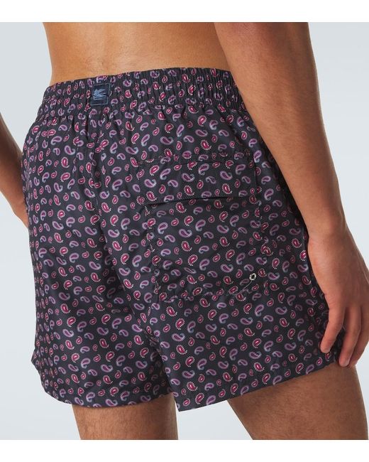 Etro Blue Paisley Swim Trunks for men