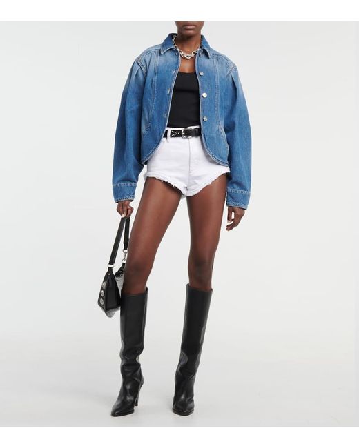 Isabel Marant White Shorts Eneidao Aus Baumwolle Und Hanf