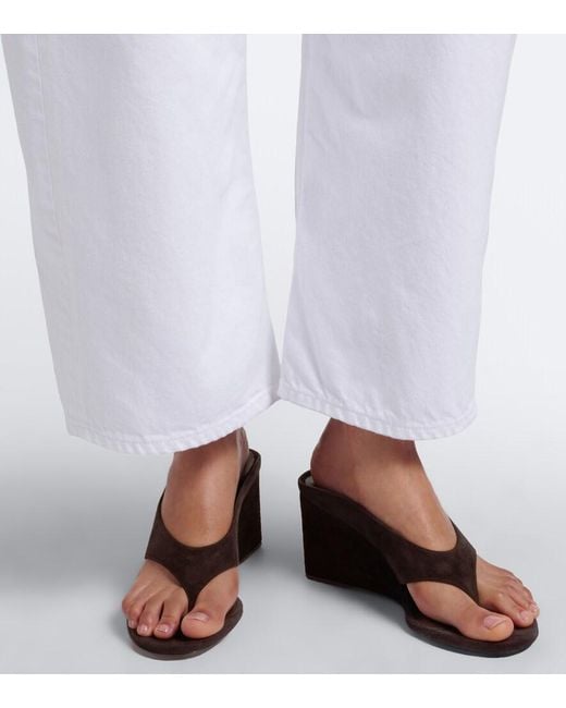 Alaïa White Barrel-Leg Jeans
