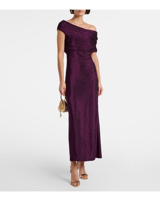 Diane von Furstenberg Purple Agustin Jersey Maxi Dress