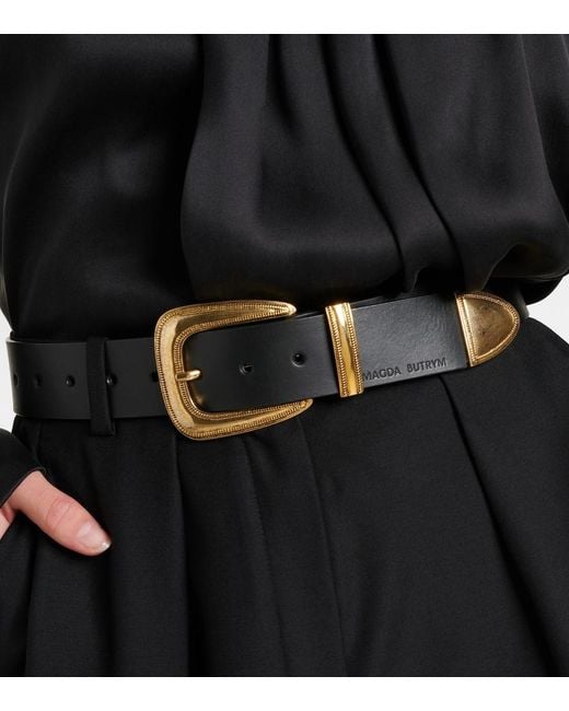 Magda Butrym Black Leather Belt