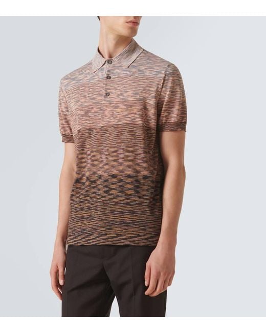 Polo En Coton Missoni pour homme en coloris Brown