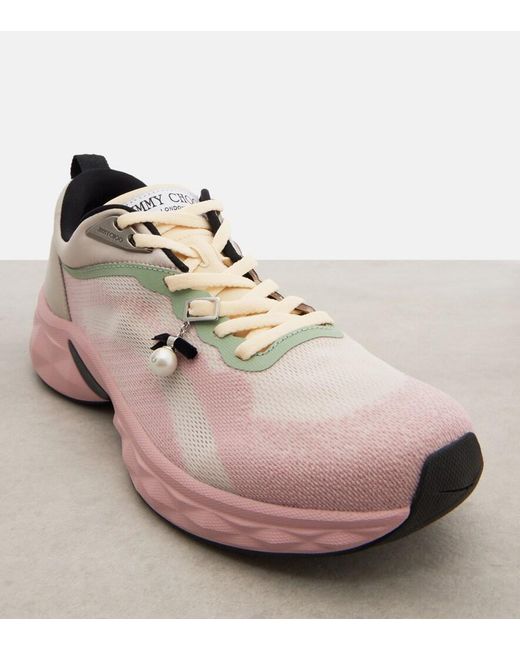 Jimmy Choo Pink Diamond Run Sneakers