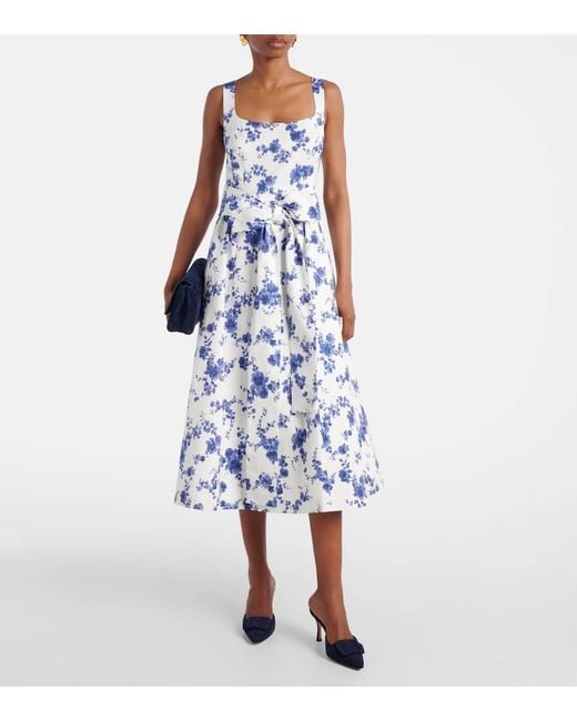 Abito Midi di Carolina Herrera in Blue