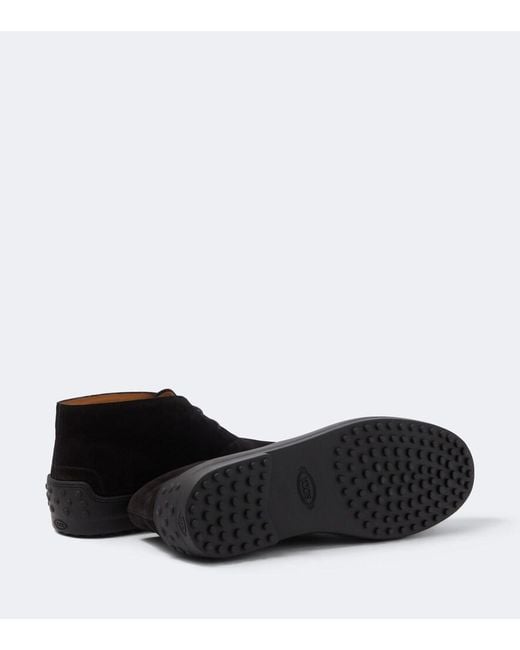 Tod's Black Suede Desert Boots for men