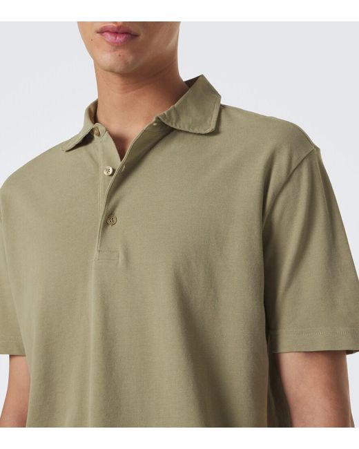 Frescobol Carioca Green Cotton Pique Polo Shirt for men