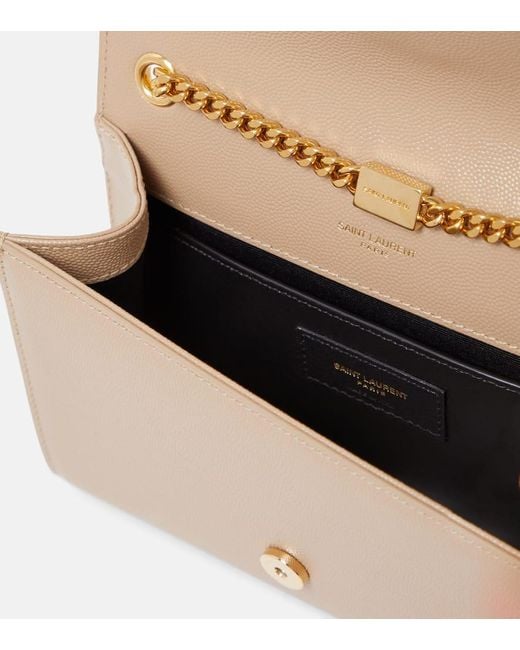 Saint Laurent Natural Kate Small Leather Shoulder Bag