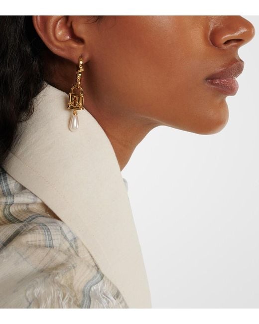 Vivienne Westwood Metallic Celestia Small Drop Earrings